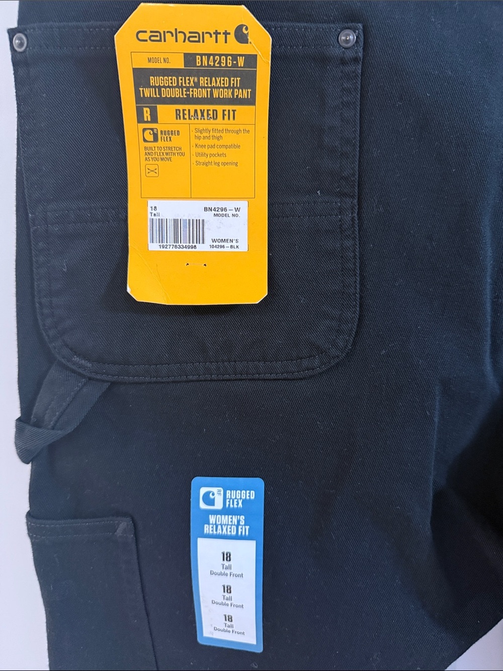 Carhartt Women’s Black Cargo Work Pants with Utility Pockets - Picture 2 of 6